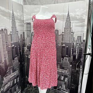 Kojooin Red Floral Midi Dress